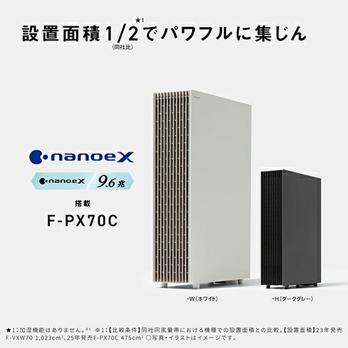 パナソニック Panasonic F-PX70C-H ダークグレー 空気清浄機