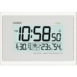 CASIO カシオ IDL-100J-7JF 温湿度計付き電波壁掛け時計 IDL100J7JFポータブル 熱中症対策 アウトドア 外出 気温 湿度 散歩 日焼け 太陽