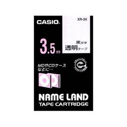 CASIO(カシオ) XR-3X ネームランド 透明テープ 黒文字 3.5mm