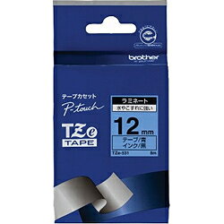 BROTHER（P-Touch ） - ブラザー(brother) TZe-531 ピータッチ ラミネートテープ 黒文字/青 12mm