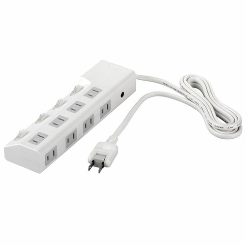 バッファロー(BUFFALO) 2ピン式電源タップ 8個口 1.5m BSTAPSD2815WH(ホワイト)