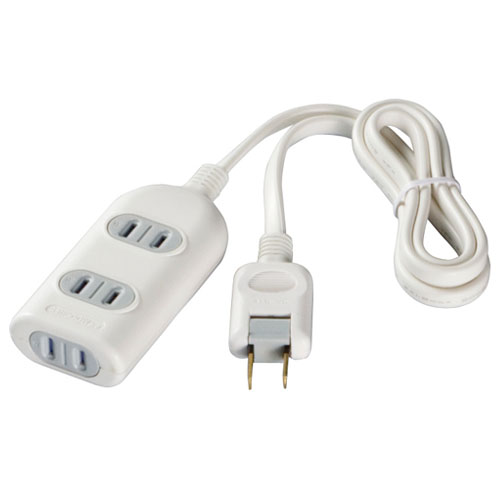 3 Holes - バッファロー(BUFFALO) 2ピン式電源タップ 3個口 2m BSTAPSH2320WH ホワイト