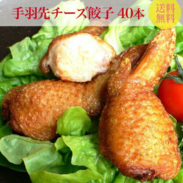 手羽先チーズ餃子 大容量40本 送料無料 チーズ 手羽餃子 コラーゲン 鶏 専門店の味 おつまみ ビール 業..