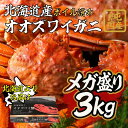 【北海道産】オオズワイガニ 3kg(7〜9杯、ボイル済み) 純国産 国産 オオズワイガニ ズワイガニ 蟹 かに カニ 北海道 産地直送