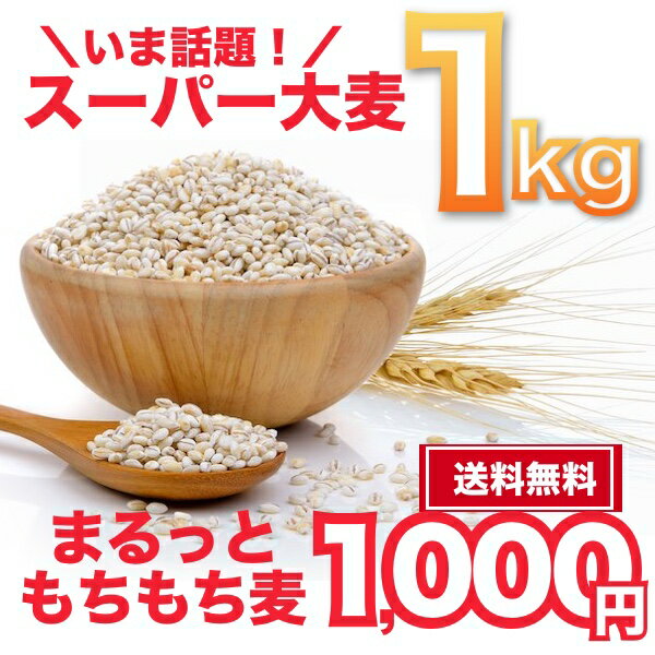 まるっともち もち麦 うるち性 大麦 国産 1kg (500g×2袋) ネコポス 送料無料