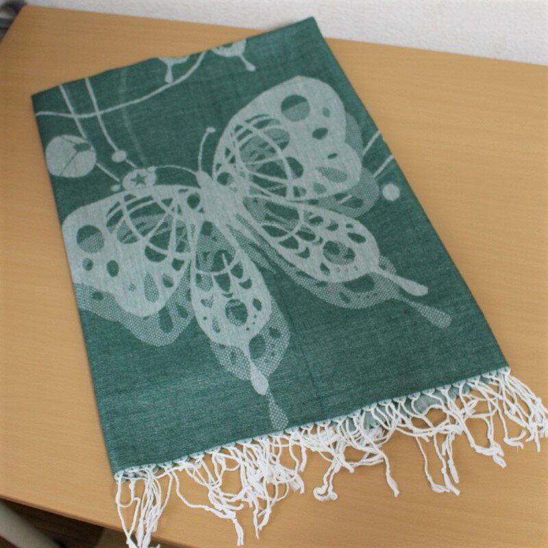 パシュミナのストール（蝶）