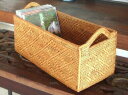 アタ製CDケースL【幅30cm】小物入れ 収納バスケット 籠 アジア雑貨 アジアン雑貨 ナチュラル おしゃれ 収納ボックス 収納カゴ 収納かご バリ雑貨 インテリア リゾート バリ島 アタ製品 ブラウン 藤 ラタン ハンドメイド 工芸