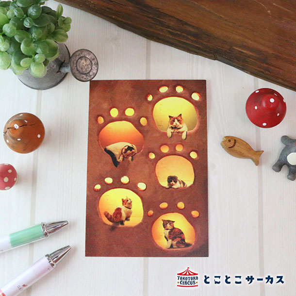 【メール便対応可】ポストカード『にくきゅう』猫/ねこ/ハガキ/絵葉書/メッセージ/文房具/ステーショナリー/かわいい/おしゃれ/写真/ギフト/贈り物/動物/とこ...