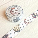 【メール便対応可】マスキングテープ 『NEKO WORK2』猫/ねこ/マステ/15mm幅/文房具/ステーショナリー/ドット/かわいい/おしゃれ/おもしろ/写真/...