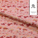 和柄 生地 金襴生地 京都 西陣織 山桜うさぎ (桃) 10cm単位 切り売り