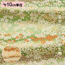 和柄 生地 金襴生地 京都 西陣織 花霞 (全2色) 10cm単位 切り売り