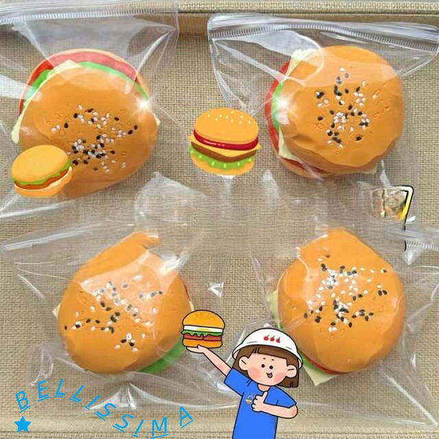 ハンバーガー スクイーズ メロジョイ 低反発 水感 ふわとろ もちもち 食品サンプル そっくり 握るおもちゃ ストレス解消 癒しグッズ デスク玩具 かわいい おしゃれ Y2K SNS映え 女の子向け プレゼント リアル 癒し系 減圧グッズ ギフト 女子 人気 tokowaka-10003423 tokowaka サンプル画像3