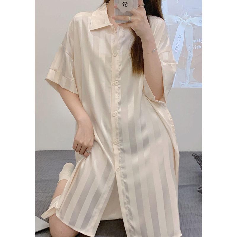 ロイヤルサテン ルームウェア ワンピース シャツ 前開き ルームワンピース ロングシャツ 可愛い 肌に優しい 部屋着 シャツワンピ ネグリジェ 下着