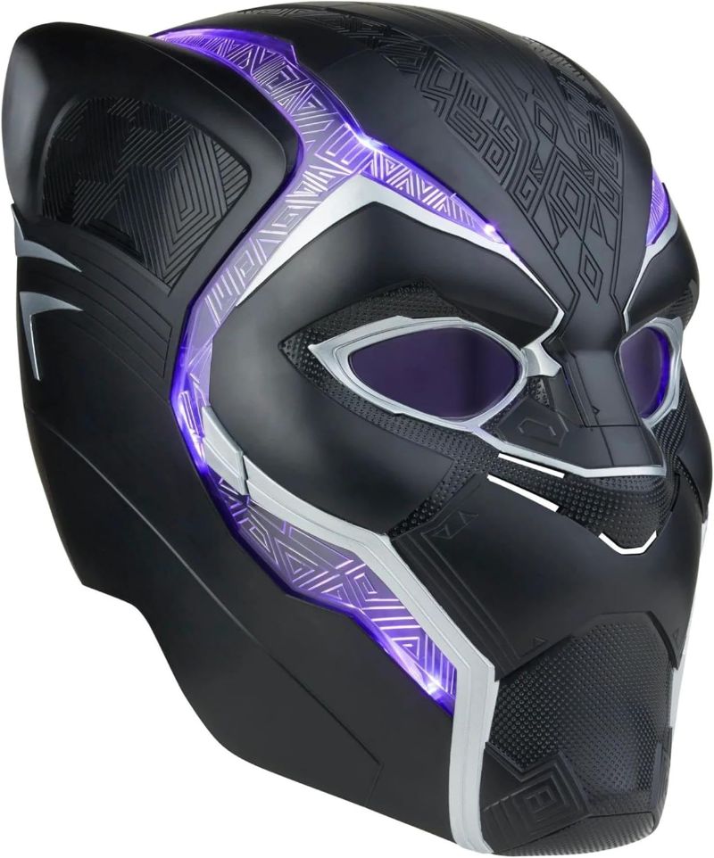 ハズブロ(HASBRO) MARVEL マーベル レジェンド ブラックパンサー プレミアム エレクトロニック ロールプレイ ヘルメット、ライトエフェクトと上げ下げできるレンズ付き、Marvel legends グッズ ブラックパンサー マーベル グッズ マーベル ロールプレイ アイテム 電動 F3453 2