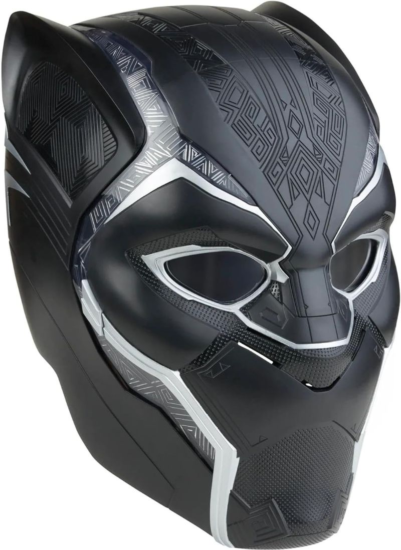 ハズブロ(HASBRO) MARVEL マーベル レジェンド ブラックパンサー プレミアム エレクトロニック ロールプレイ ヘルメット、ライトエフェクトと上げ下げできるレンズ付き、Marvel legends グッズ ブラックパンサー マーベル グッズ マーベル ロールプレイ アイテム 電動 F3453 3