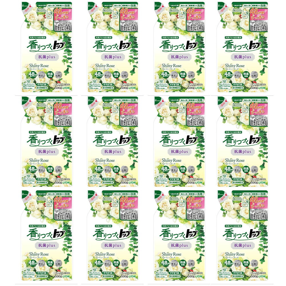 樂天商城 - 【12袋セット】トップ ライオン 香りつづく抗菌 ShinyRose 詰替 500g