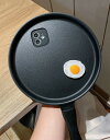 フライパン型スマホケース 目玉焼きorベーコン付き iPhoneケース おもしろ雑貨 面白い プレゼント 個性的 インスタ映え スマホアクセサリー