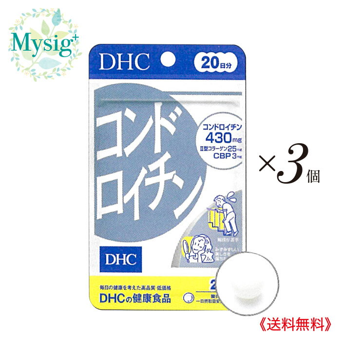 DHC 《アクティブ》 コンドロイチン 20日分 60粒 ×3個 ［約2ヶ月分］ | 健康食品 サプリ サメの軟骨 階段の昇り降りがつらい スポーツをよくする 重いものを持つことが多い