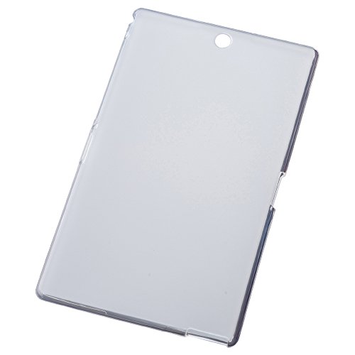 Xperia Z3 Tablet Compact 軽量 60g ソフト カバー ケース シェルジャケット TPU MIWA CASES (クリアホワイト/半透明)