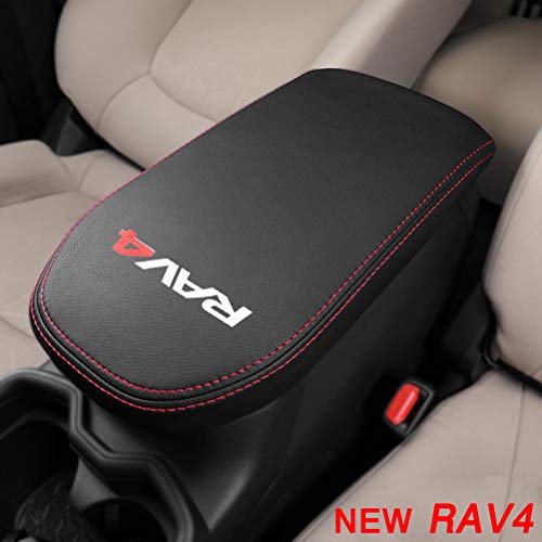 Kayafar トヨタ RAV4 50系 専用 アームレストカバー レザー カバー RAV4 コンソールボックスカバー ア..