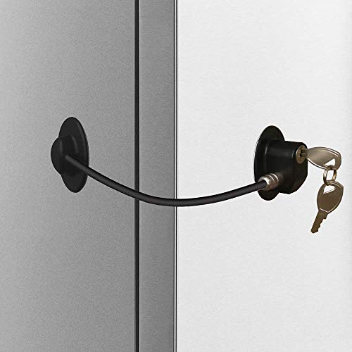 Bestmaple 冷蔵庫ドアロック 鍵2つ付き ファイル引き出しロック 冷凍庫ドアロック 子供安全キャビネッ..