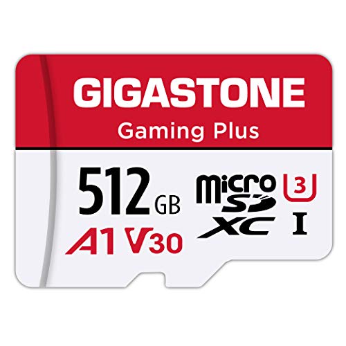 Gigastone Micro SD Card 512GB マイクロSDカード Gaming Plus Nintendo Switch動作確認済 高速 100MB/s 4K 撮影 SDXC UHS-I A1 Clas