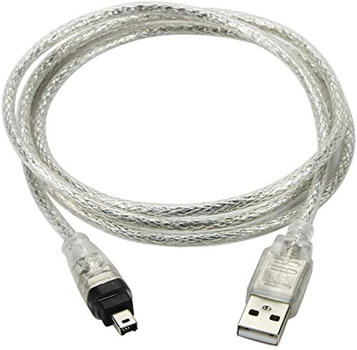 USBオスto Firewire IEEE 1394 4ピンオスiLinkアダプタコードケーブルfor Sony dcr-trv75e DV