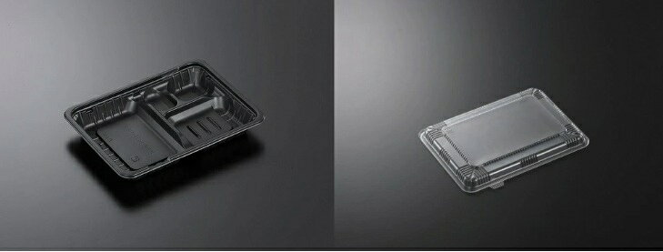 定番の使い捨て弁当容器です。 ■メーカー：中央化学 ■サイズ（本体）：230mm×170mm×30mm 　サイズ（フタ）：214mm×154mm×20mm ■素材（本体）：CT 　素材（フタ）：OPS