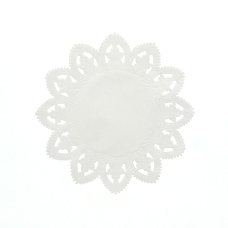 【送料無料】SWAN レースペーパー 丸型 7号 白 1袋(100枚）