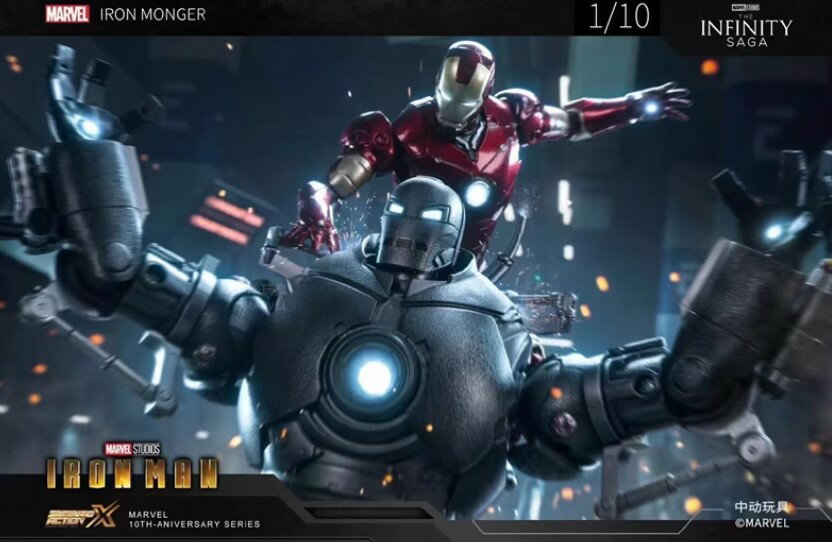 中動玩具 1/10 映画 アニメ ゲーム アイアンマン モデル フィギュア 完成品 発光可能 目元 胸発光可能