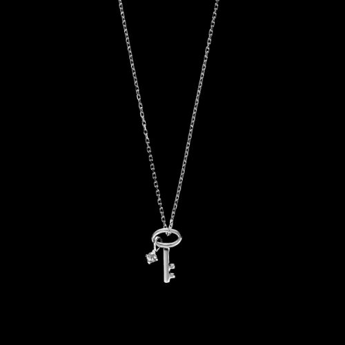 【徳力本店 公式】[Pt950/Pt850 ダイヤモンドペンダントネックレス「Key」0.01ct]Pt950 Pt850 プラチナ 白金 ダイヤモンド 鍵 キー 送料無料 プレゼント ギフト 記念日 あす楽 徳力