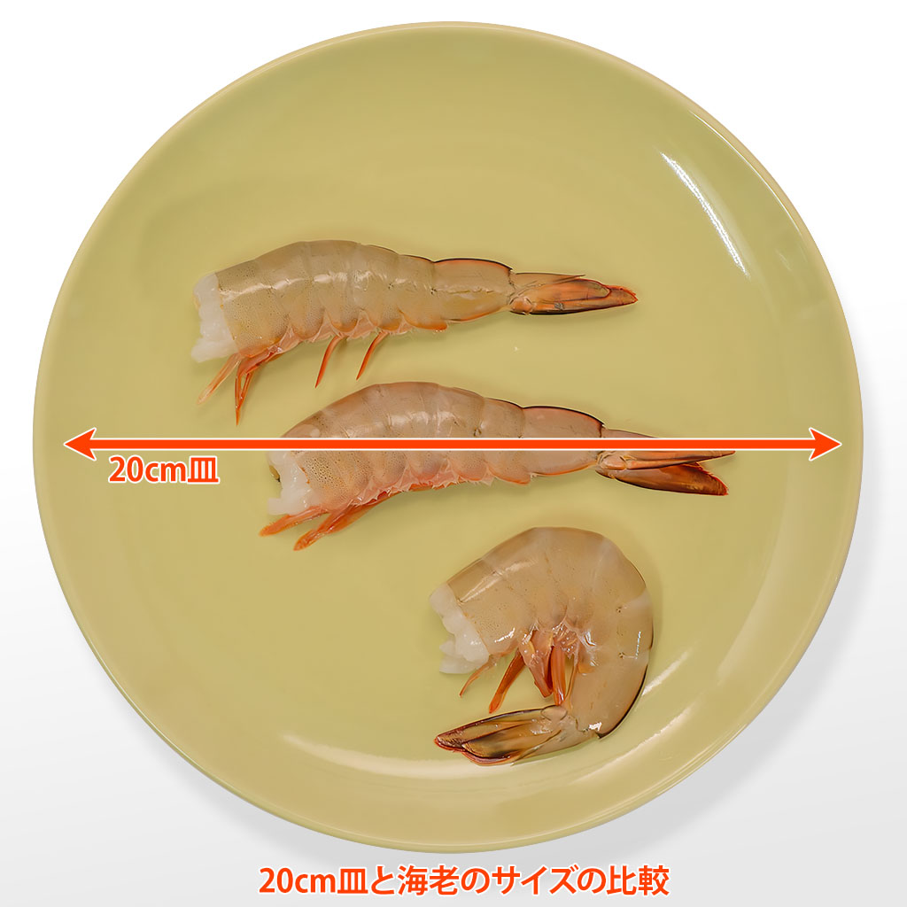 天然・無添加・無頭ホワイトエビ 約20g/尾 10〜12尾 小分け冷凍品