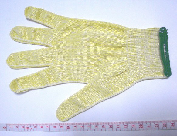 特殊素材問屋の超高性能ケブラー スーパーアラミド繊維の軍手　手袋 メール便可　切れないケブラー製軍手｜アングル2