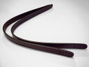 バッグ用本革レザー持ち手 黒 ブラック 約1.5cm幅×40cm 縫い付けタイプ 縫い穴あり ハンドメイド&交換用