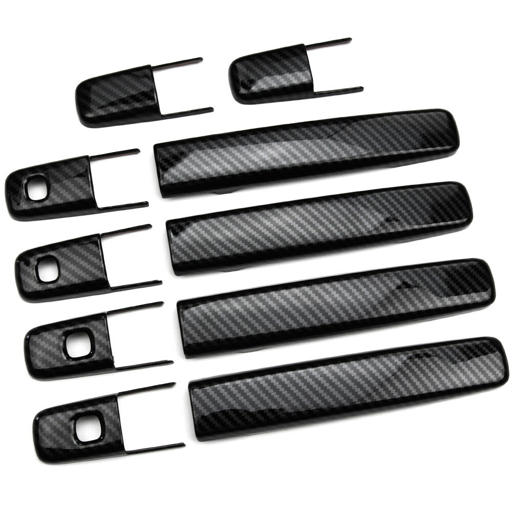 新型 デリカミニ 30系 ドア ノブカバー DELICA MINI ドア ハンドルカバー 外装 ガーニッシュ カーボン調 10P TOKUTOYO(トクトヨ)