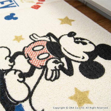 MCスター キッチンマット 約45×120cm(ミッキー グッズ ミッキーマウス ディズニー Disney かっこいい かわいい おしゃれ ヴィンテージ 大人ディズニー キッチンマット キッチン マット 洗える ラグ マット 120cm 120 すべり止め 日本製 プレゼント オカ)