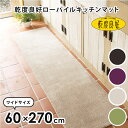 【GW限定500円クーポン配布中！】乾度良好ローパイルキッチンマット 約60×270cm(キッチンマット 270cm 270 おしゃれ キッチン マット ラグ シンプル 無地 ワイド 幅広 洗える 洗濯可能 送料無料 あす楽 母の日 プレゼント 乾度良好 オカ)