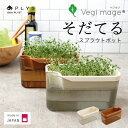 【GW限定500円クーポン配布中！】PLYS vegi mage(プリス ベジマジ) そだてる ( 家庭菜園 ブロッコリースプラウト 豆苗 水耕栽培 野菜 育てる 栽培容器 おしゃれ グリーンインテリア 栽培セット 種 園芸 収穫 室内 スプラウト栽培 自由研究 オカ株式会社)