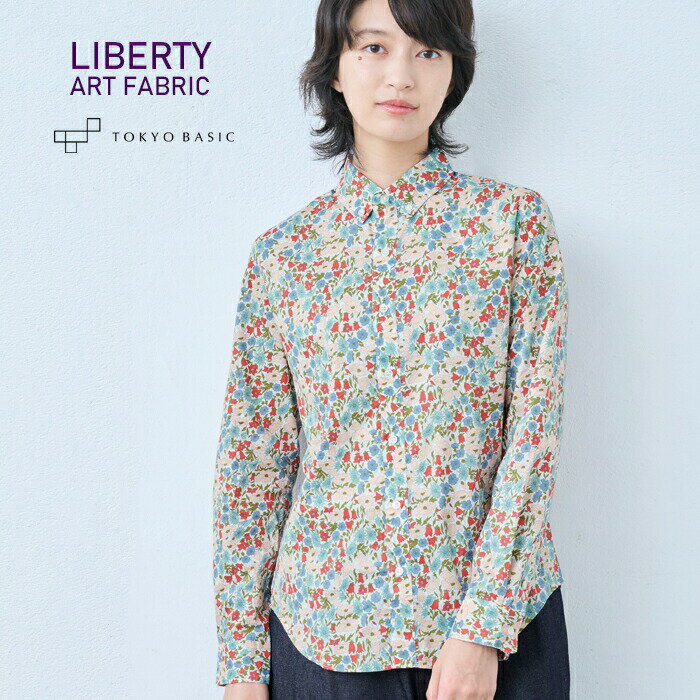 【FashionTHESALE 22%OFF】[ リバティブラウス レディース ] リバティ プリント ボタンダウンシャツ / 日本製 メール便可 きれいめ トップス 40代 50代 60代 30代 シャツ 長袖 柄物 カジュアル リバティー 花柄 リバティ生地