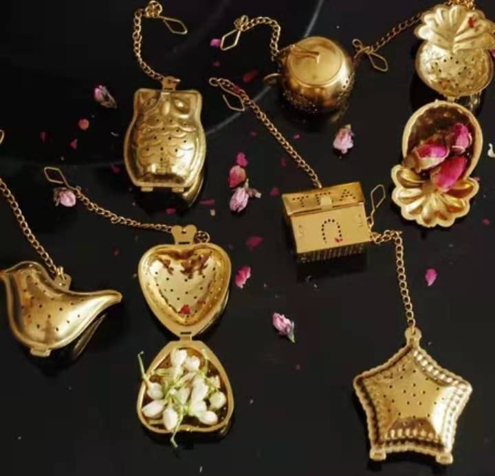 cesa beams 茶こし 紅茶 おしゃれ ティーストレーナー 茶漉し 2個セット かわいい ティータイム キッチン 雑貨 金メッキ ギフト 和食器 和風 北...