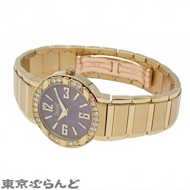【3年保証】【返品可】 ピアジェ PIAGET ポロ レディ ベゼルダイヤモンド パープルジャスパー文字盤 金無垢 PGG0A28046 イエローゴールド K18YG 腕時計 レディース QZ メーカーコンプリート済[送料無料] 【中古】 101789307