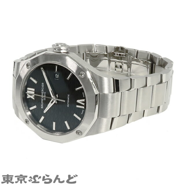 【3年保証】【返品可】【超オススメアイテム！β】 ボーム＆メルシェ リビエラ 10621 M0A10621 ブラック SS 腕時計 メンズ 自動巻 展示未使用品 箱 保証書付[送料無料]pdw 【中古】 101789807