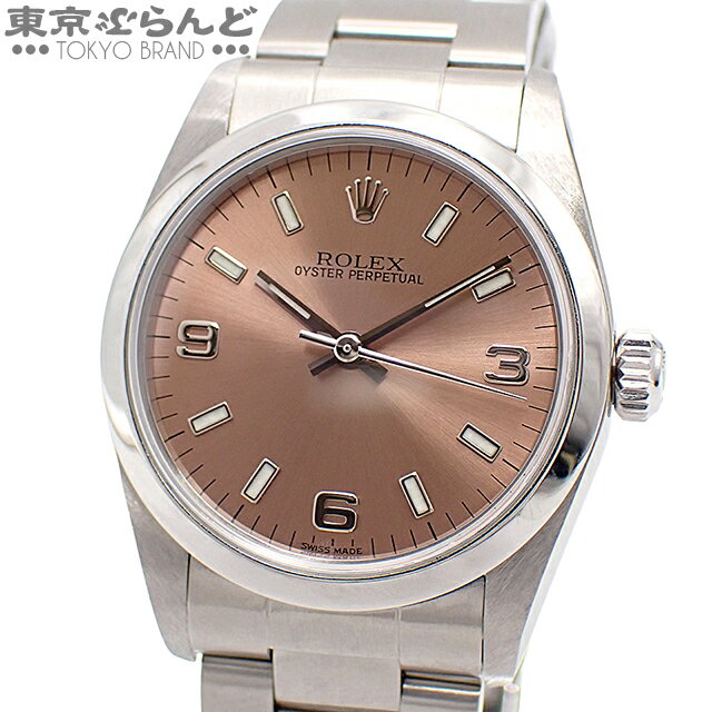 【中古】【3年保証】【返品可】ロレックス ROLEX オイスターパーペチュアル ボーイズ 腕時計 自動巻き SS 3.6.9文字盤 ギャラ付 ピンク 77080 A番 オイスターブレス 仕上済 [送料無料]【ポイント2倍●11.28～12.11 1:59】 25XM 101820109