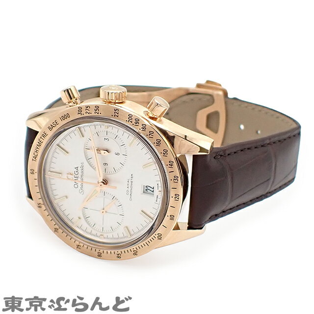 【中古】【3年保証】【返品可】オメガ OMEGA スピードマスター 57 メンズ 腕時計 自動巻き K18RG アリゲーター コーアクシャル クロノグラフ 金無垢 シルバー 331.53.42.51.02.002 [送料無料] 101826914
