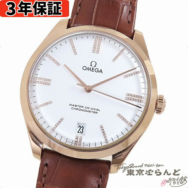 【5%クーポン♪1.17~1.30】【3年保証】【返品可】 オメガ OMEGA デヴィル トレゾア 432.53.40.21.52.002 K18PG レザー ダイヤモンド デビル 腕時計 メンズ 手巻式 展示未使用[送料無料] 【中古】 【88本限定】 101666237