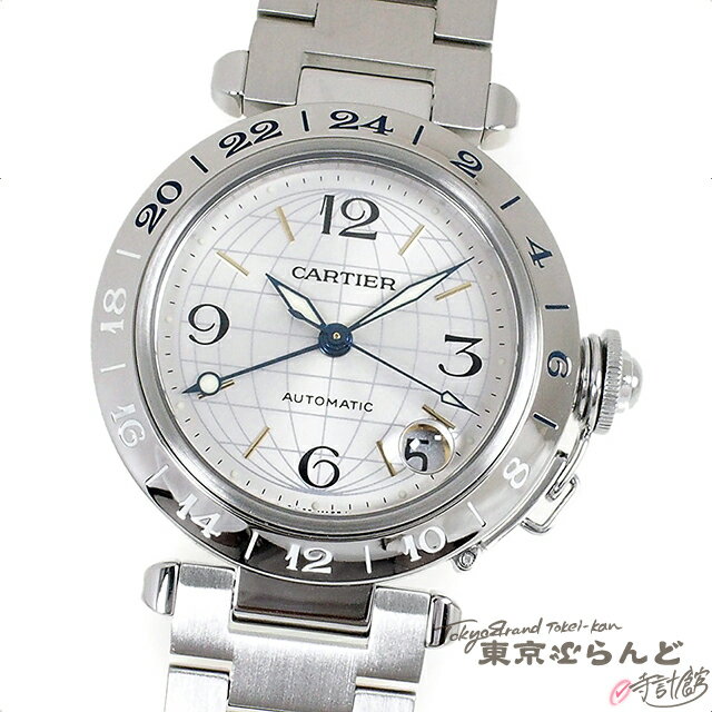 カルティエ Cartier パシャC メリディアン GMT 時計 腕時計 ボーイズ ユニセックス 自動巻 SS W31029M7 オーバーホール済 仕上済 送料無料 【中古】 【3年保証】【新着】 101578663