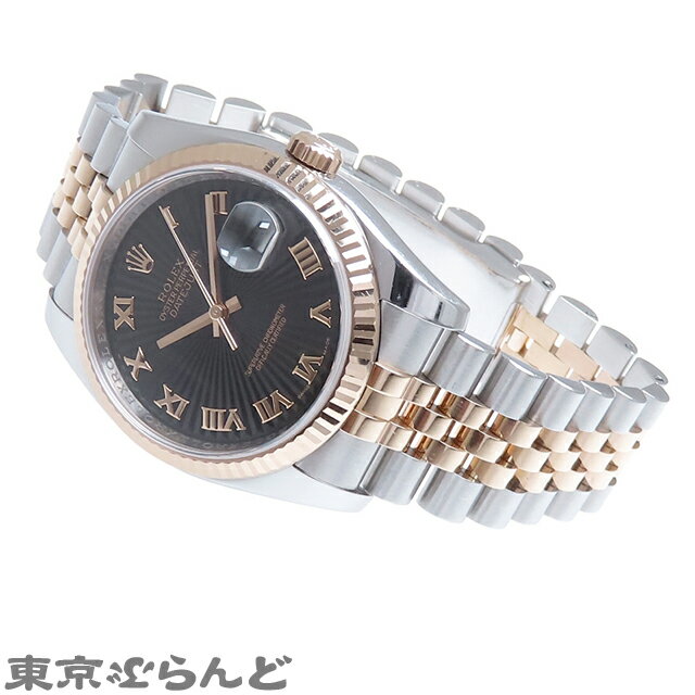 【中古】【返品可】ロレックス ROLEX デイトジャスト メンズ 腕時計 自動巻 SS PG ジュビリーブレス コンビ ブラックサンビーム 116231 M番 [送料無料] 101820283