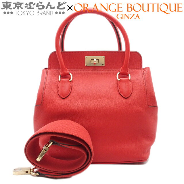 ★交★エルメス HERMES ツールボックス 20 2WAY ハンドバッグ C刻印 ルージュトマト ...