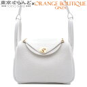 【決算セールπ】【返品可】エルメス HERMES リンディ ミニ B刻印 ニューホワイト ゴールド金具 トリヨン 2WAY ハンドバッグ ショルダーバッグ レデ...