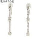 【中古】 【返品可】ノーブランド no brand ラインイヤリング ホワイトゴールド K18WG K14WG ダイヤモンド 0.40ct 総0.80ct イヤ...